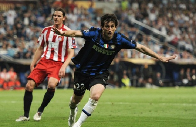 Milito - người hùng của Inter trong trận chung kết.