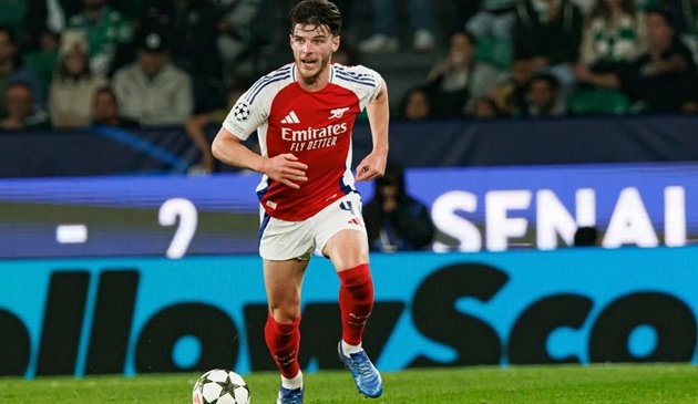 Rice cho thấy sự toàn diện ở hàng tiền vệ Arsenal