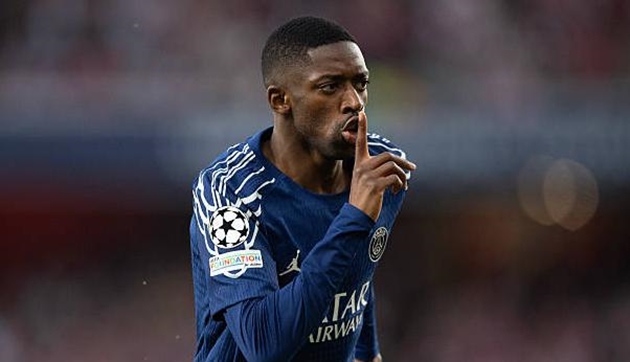 Ousmane Dembele dè chừng Inter Milan.
