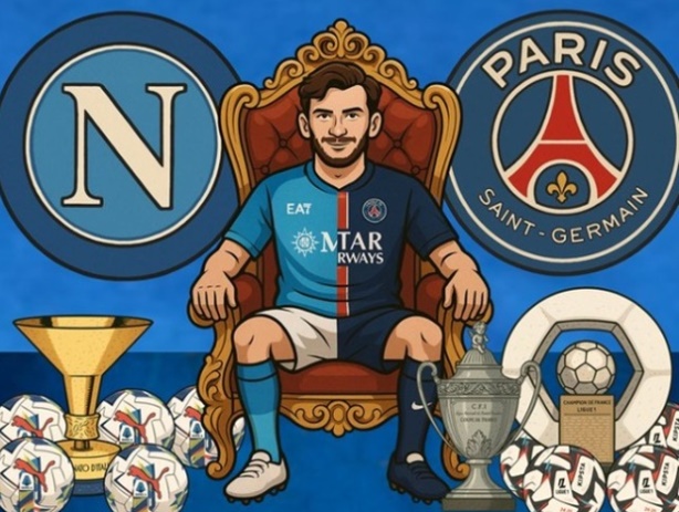 Kvaratskhelia vô địch Serie A lẫn Ligue 1 bên cạnh Coupe de France trong cùng một mùa giải, phía trước anh còn Champions League và Club World Cup. Một năm đầy ắp danh hiệu với Khvicha?