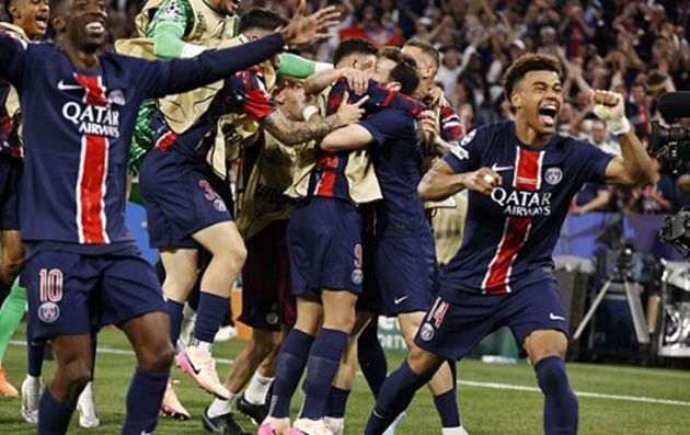 Ảnh minh họa cho bài viết về Paris Saint-Germain 5-0 Inter Milan: Doue rực sáng; Hàng thủ Nerazzurri sụp đổ