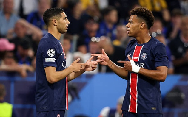 Hakimi và Doue sớm đưa PSG vươn lên dẫn trước 2-0.