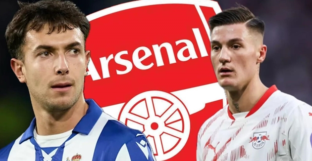 Benjamin Sesko và Martin Zubimendi nhiều khả năng sẽ chuyển tới Arsenal.