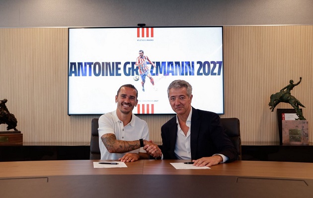 Griezmann gia hạn với Atletico Madrid đến năm 2027.