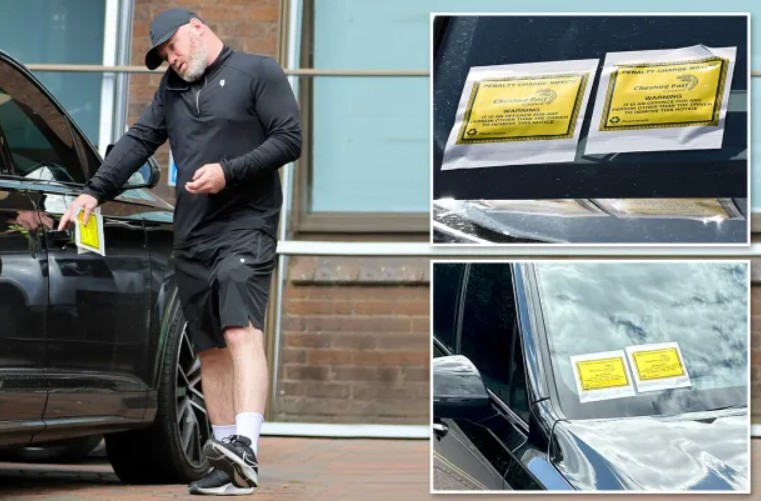 Rooney đỗ xe sai quy định, nhận liền 2 vé phạt