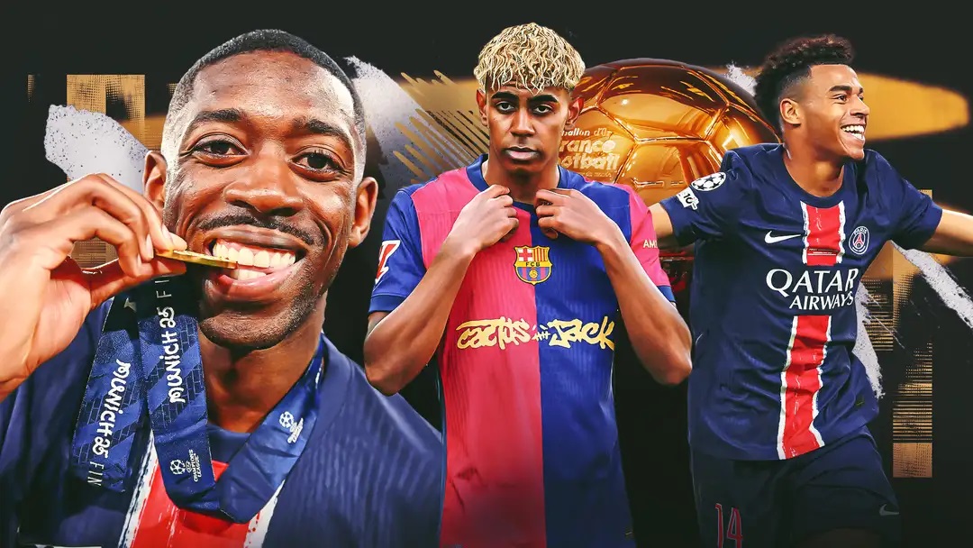 Xếp hạng 10 ứng viên Quả bóng vàng 2025: PSG thống trị; 2 sao Barca trong top 3