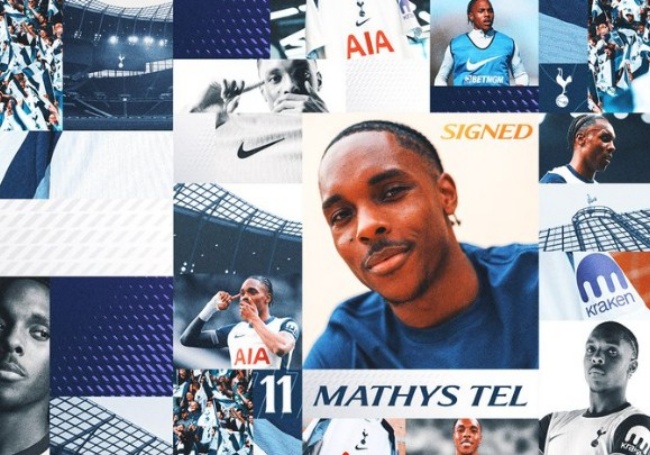 CHÍNH THỨC! Mathys Tel ký hợp đồng với Tottenham