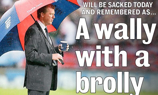 "Gã ngốc cầm ô" Steve McClaren.