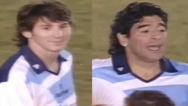 Messi và Maradona từng chơi cùng, màn kết nối vượt thế hệ