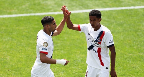 Hakimi nhân đôi cách biệt cho PSG.