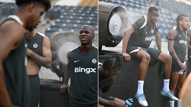 Chelsea sử dụng quạt khổng lồ để đối phó với điều kiện thời tiết cực đoan tại Club World Cup