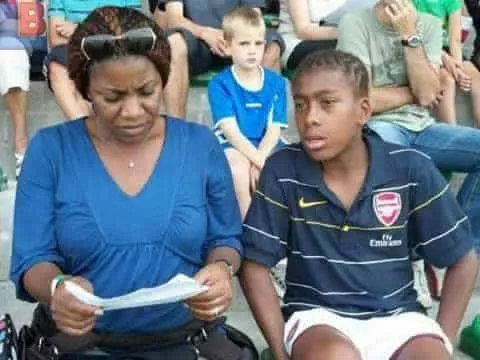 Hình ảnh thời niên thiếu của Iwobi.