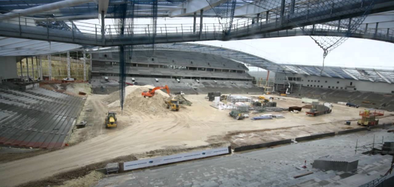The Amex trong quá trình xây dựng.