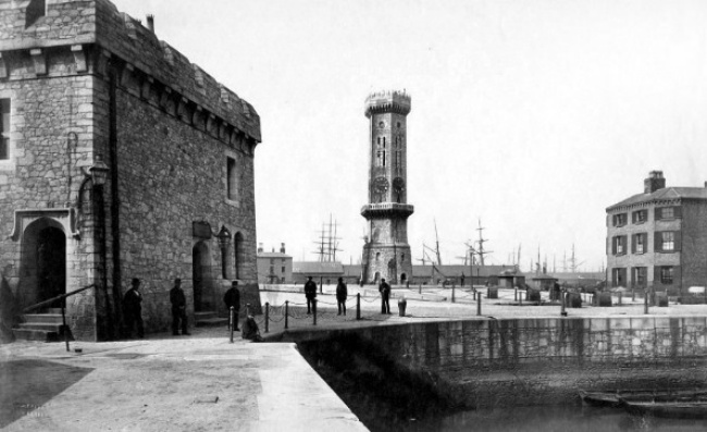 Khu vực cảng Bramley-Moore Dock vào những năm 1890.