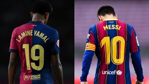 Yamal sắp kế thừa áo số 10 của Messi tại Barca