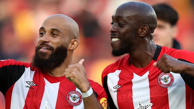 Yoane Wissa và Bryan Mbeumo là cặp đôi ăn ý tại Brentford