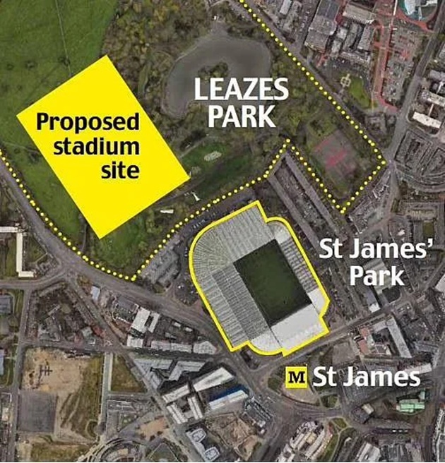 Newcastle từng có kế hoạch cho Công viên Leazes