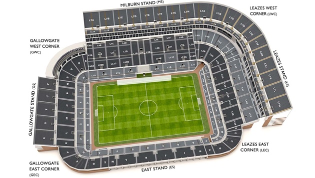 Khán đài Milburn cao hơn khán đài East Stand