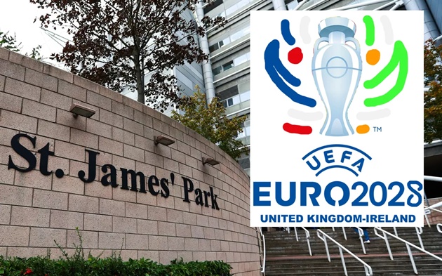 St James' Park là một trong những sân đấu được chọn cho EURO 2028