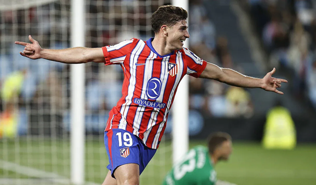 Julian Alvarez là ngôi sao đáng chú ý trên hàng công Atletico.