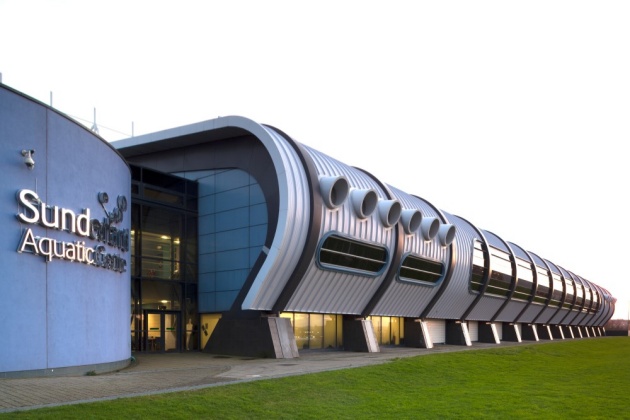 Hình ảnh khu phức hợp Sunderland Aquatic Centre hiện đại.