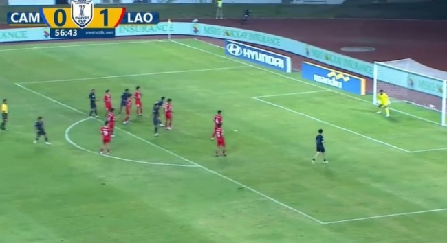 Phat Sokha gỡ hòa cho U23 Campuichia.