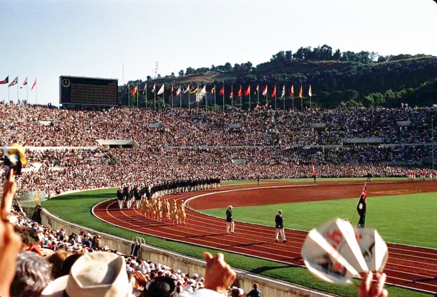 Lễ khai mạc tại Thế vận hội mùa hè, Olympic Rome 1960 tại sân Stadio Olimpico.