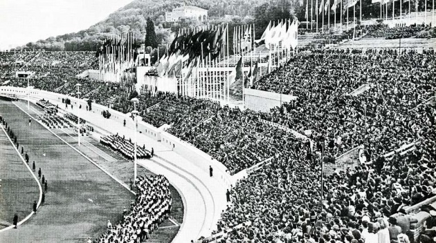 Sân khi còn mang tên Stadio dei Cipressi dưới chế độ độc tài.