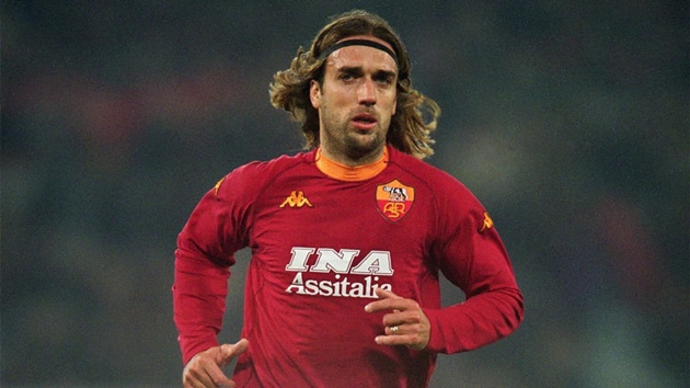 Batistuta là chân sút huyền thoại của đội bóng mang biệt danh Giallorossi.