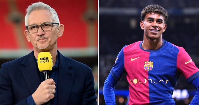 Gary Lineker: "Lamine Yamal là ngôi sao lớn tiếp theo sau Maradona và Messi"