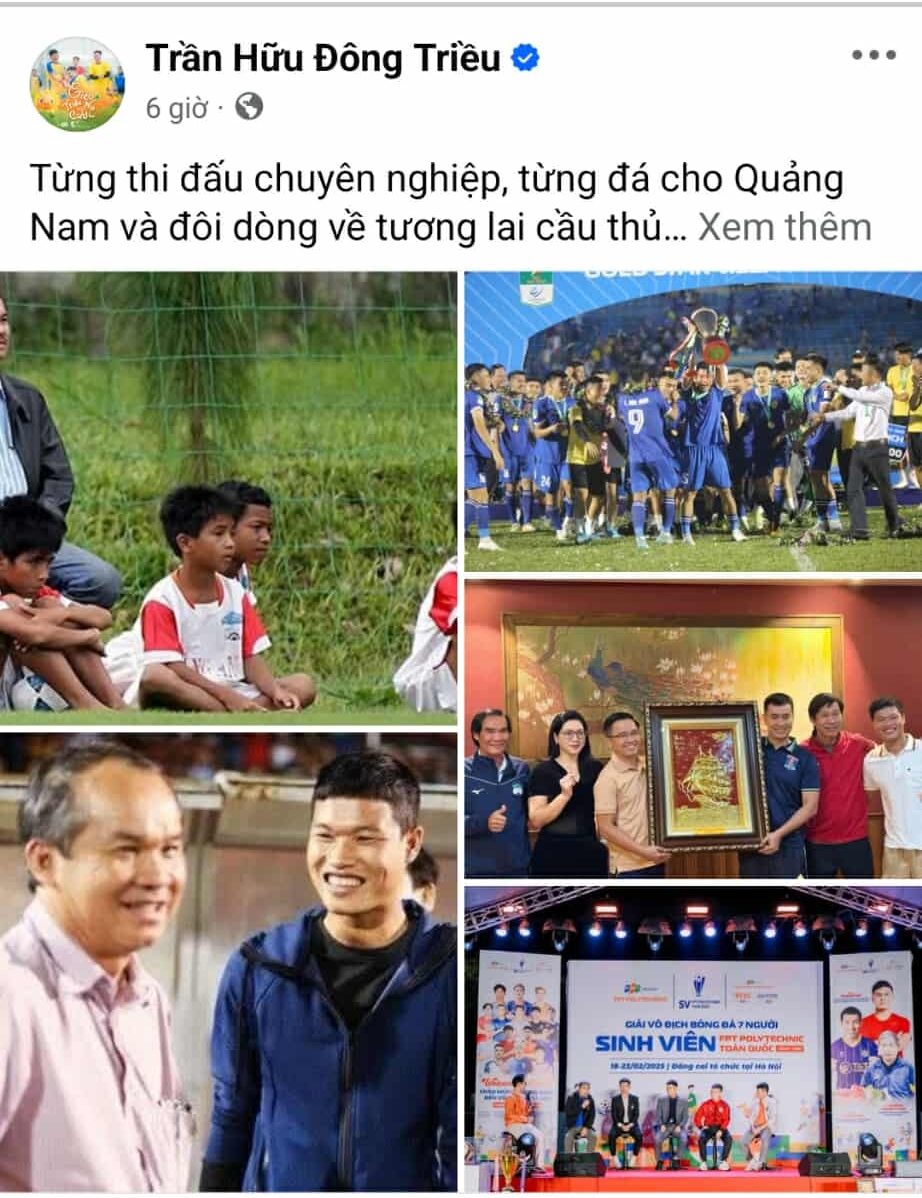 Chia sẻ của Trần Hữu Đông Triều trên trang cá nhân. Ảnh chụp màn hình.