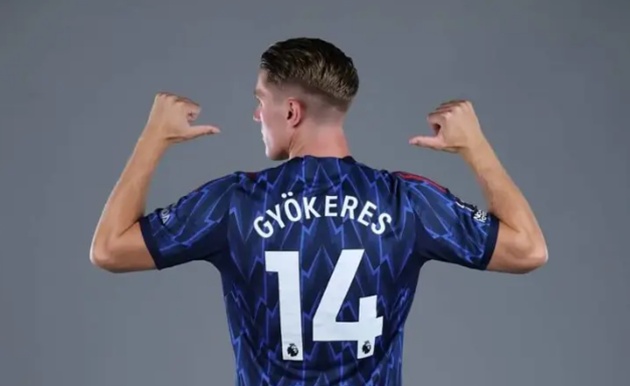 Gyokeres trở thành số 14 mới của Arsenal