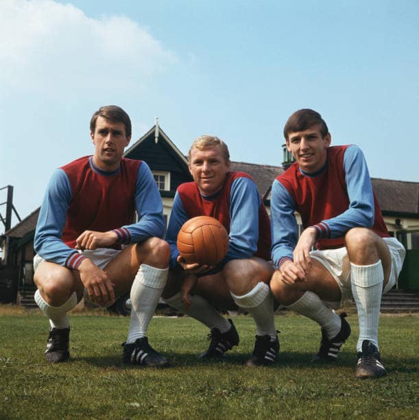Geoff Hurst, Bobby Moore và Martin Peters, những huyền thoại của đội bóng.