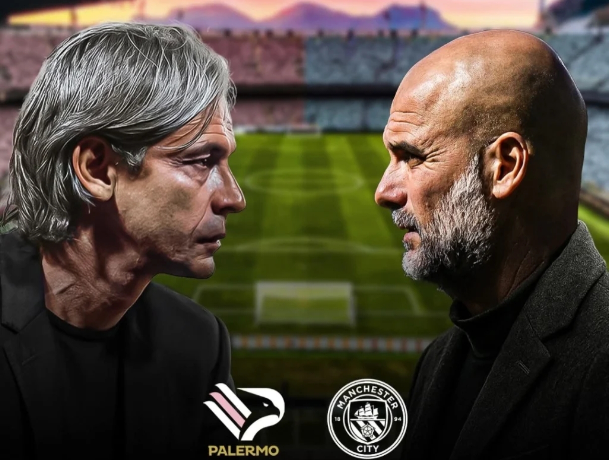 Man City chuẩn bị chạm trán Palermo trên đất Ý.