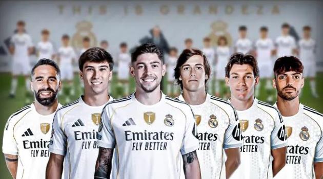 Carvajal, Gonzalo, Valverde, Carreras, Fran và Asencio.