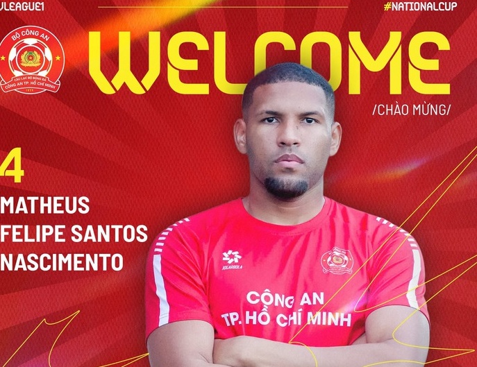 Matheus Felipe gia nhập CLB Công an TP.HCM.