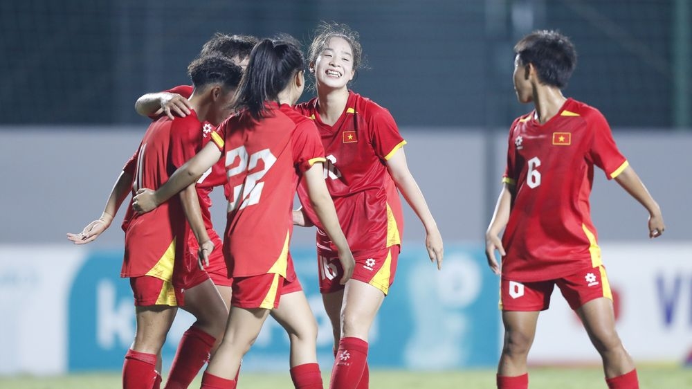 U20 nữ Việt Nam toàn thắng ở bảng B vòng loại U20 nữ châu Á 2026.