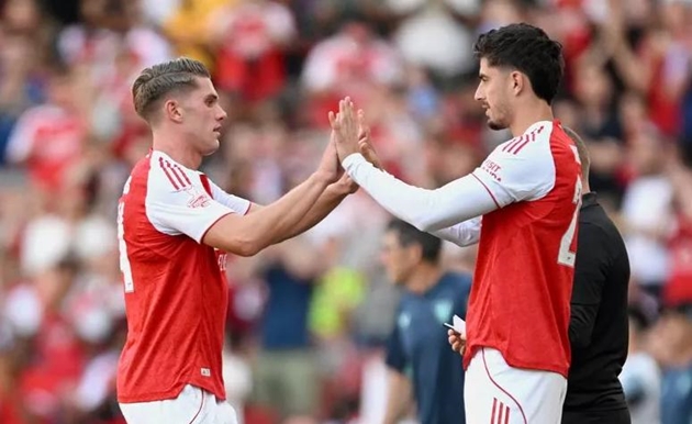 Kai Havertz và Viktor Gyokeres có thể cùng ra sân cho Arsenal.