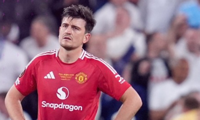 Maguire trong màu áo Man Utd.