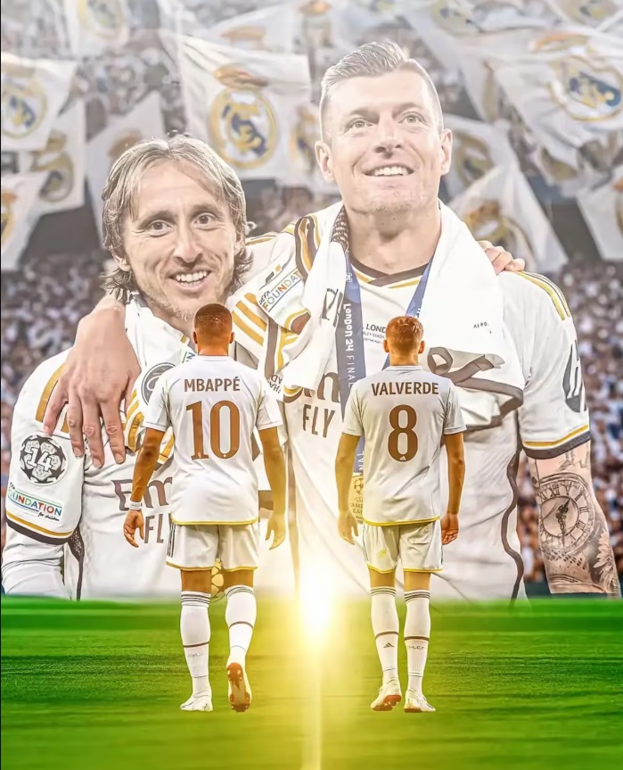 Bức ảnh ý nghĩa do người hâm mộ Real Madrid thiết kế.