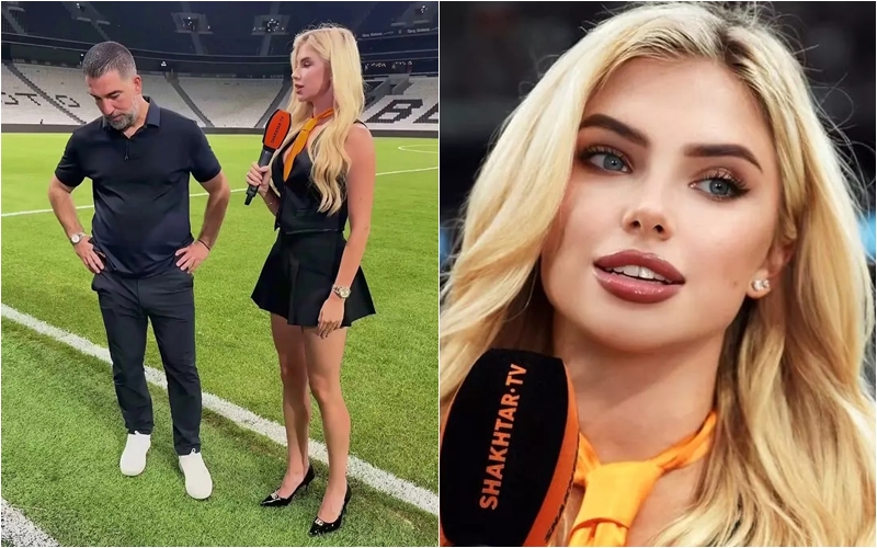 HLV Arda Turan lúng túng trong cuộc phỏng vấn với Daria Bondar Savina.