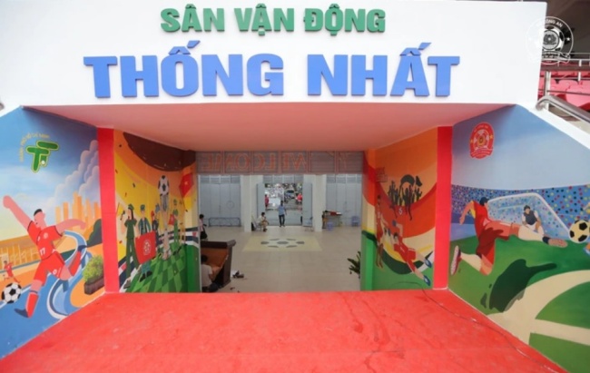 Sân Thống Nhất với diện mạo mới. 