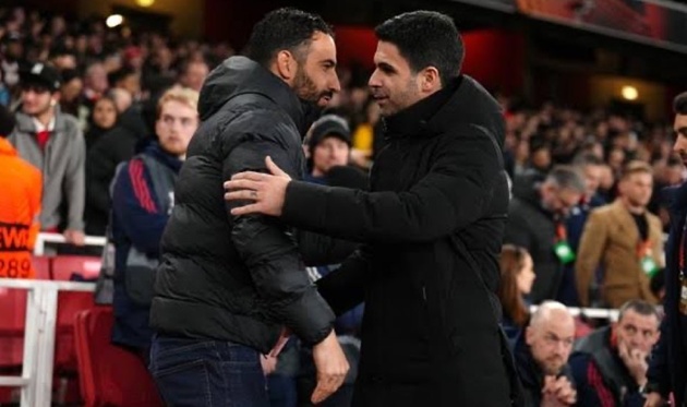 Arteta và Amorim có những thông số trái ngược sau trận đấu tại Old Trafford