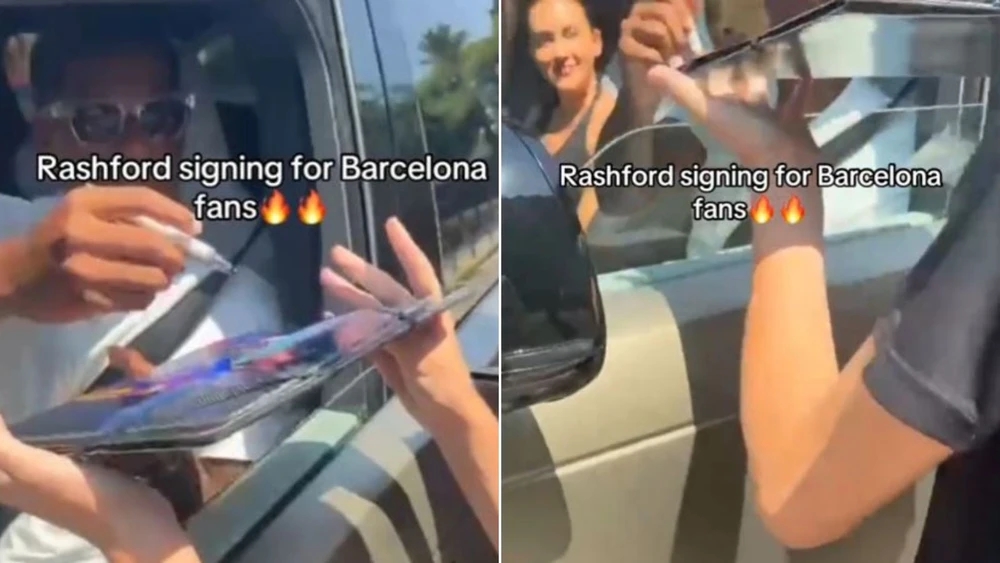 Marcus Rashford và bạn gái Lucia Loi tại Barcelona.