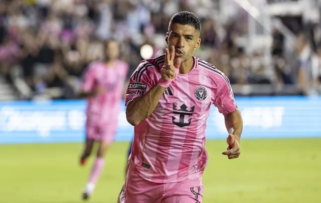 Suarez đã toả sáng với cú đúp bàn thắng cho Miami.