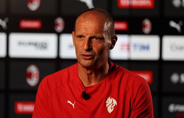 Max Allegri nhiều khả năng sẽ để AC Milan đá với sơ đồ 3-5-2.