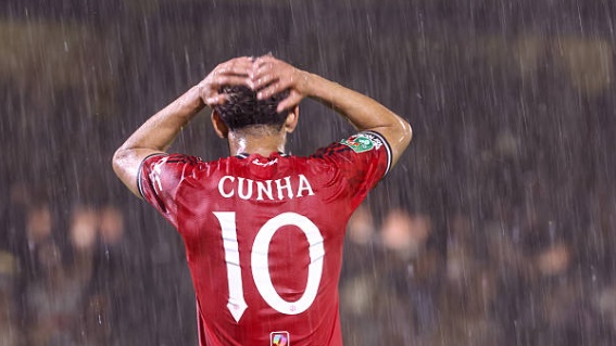Cunha cũng gây thất vọng trong trận đấu vừa qua.