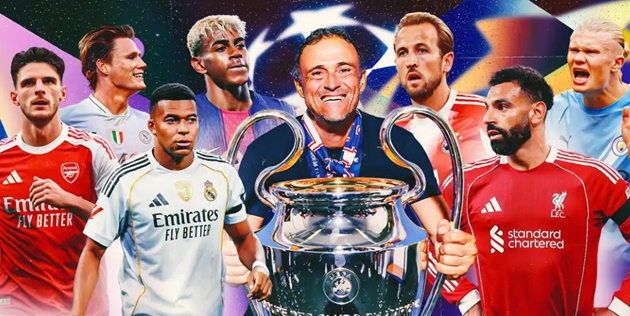 Ảnh bài viết Top 10 đội bóng mạnh nhất Champions League: Arsenal được kỳ vọng; Top 1 không thay đổi