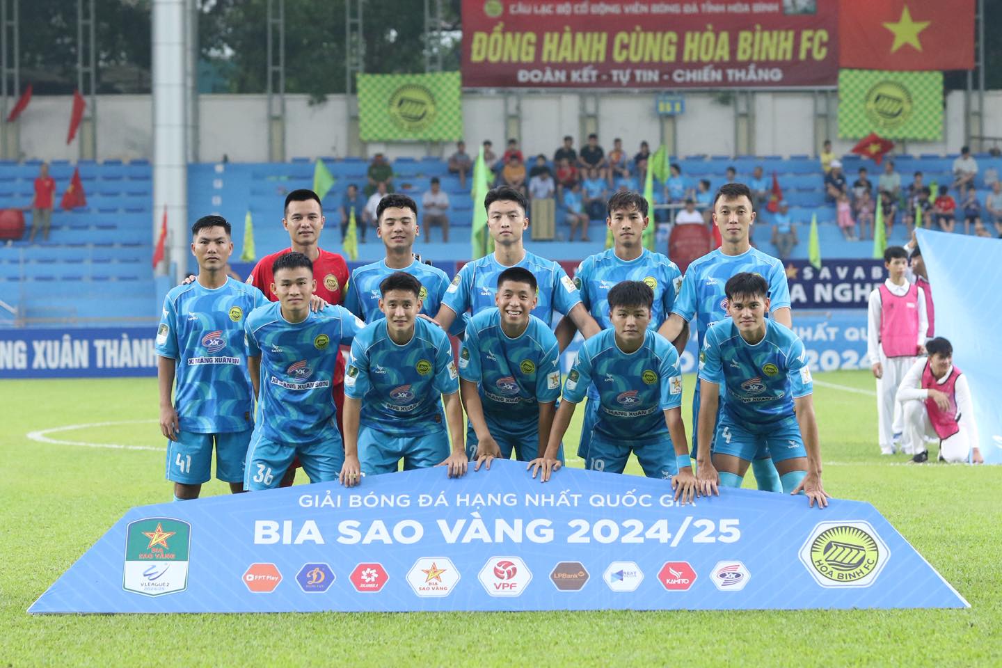 CLB Hòa Bình đối diện nguy cơ giải thể. Ảnh: CLB Hòa Bình.