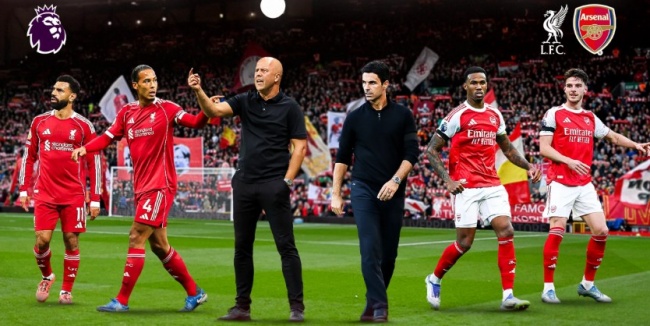 Liverpool chạm trán Arsenal.